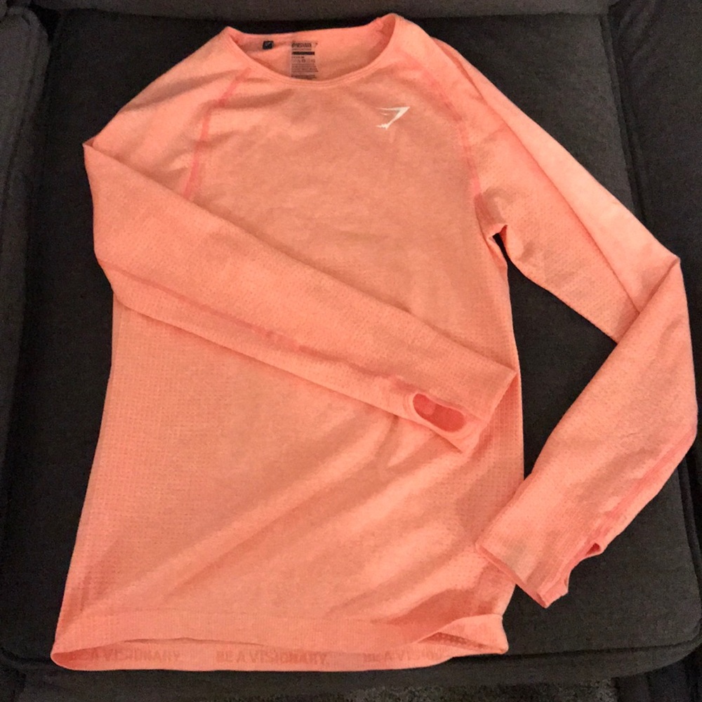Gymshark seamless peach long sleeve